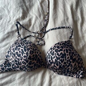 Leopard Print Bikini Top